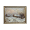 Картина «Зимний пейзаж». Художник: Маслов А. (конец XIX века)